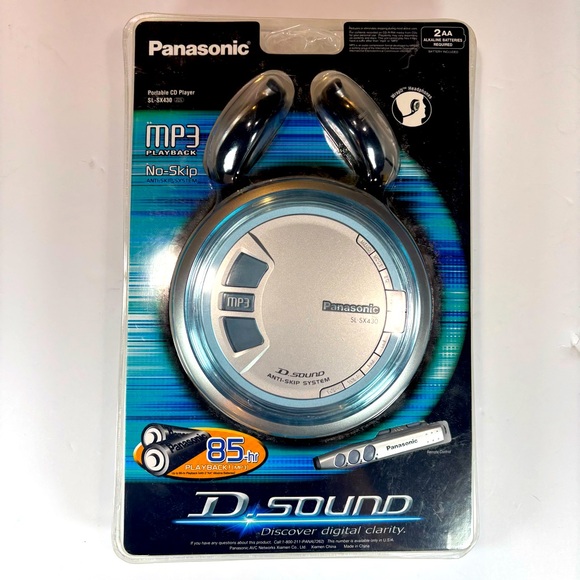 SEALED Walkman Panasonic SL-SX430 Portable CD/MP3 Player W/ Remote Control Pod - Picture 1 of 5